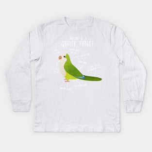 Green Quaker Anatomy Kids Long Sleeve T-Shirt